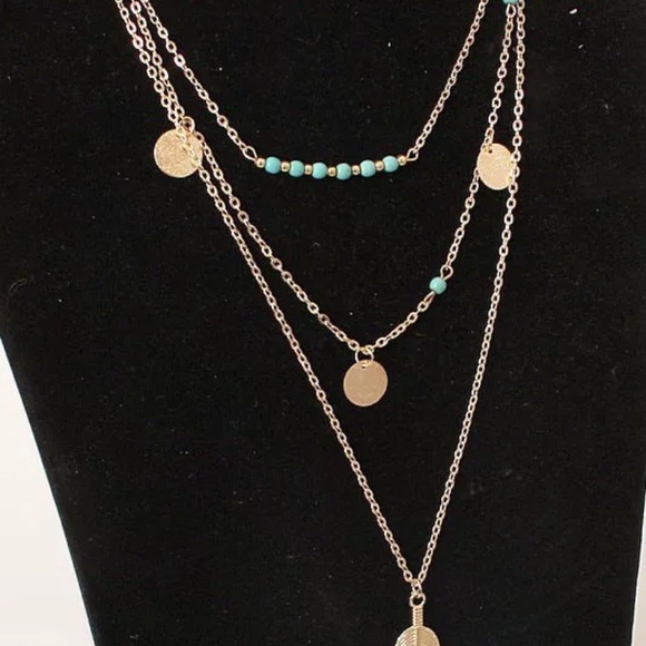 LAST ONE! Multi-Layered Boho Necklace NWT - Picture 4 of 4
